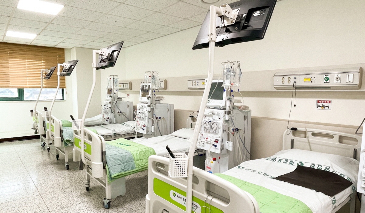 Patient room interior